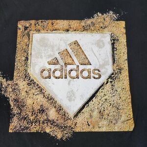 adidas Black Baseball Tee with Homebase  Ladies Small